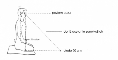 Oczy oraz ułożenie ciała w trakcie zazen